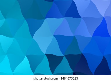 Light BLUE vector abstract polygonal background. Geometric illustration in Origami style with gradient.  Template for cell phone's backgrounds.