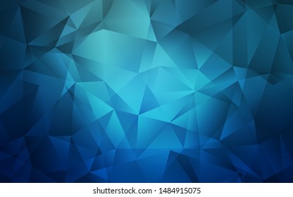 Light BLUE vector abstract polygonal pattern. Geometric illustration in Origami style with gradient.  Template for cell phone's backgrounds.