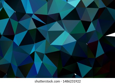 Light BLUE vector abstract polygonal layout. A sample with polygonal shapes. Completely new design for your business.