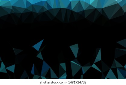 Light BLUE vector abstract polygonal layout. Geometric illustration in Origami style with gradient. Completely new template for your business design.