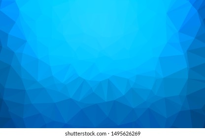 Light BLUE vector abstract polygonal cover. An elegant bright illustration with gradient. Completely new design for your business.
