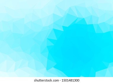 Light BLUE vector abstract polygonal cover. Colorful abstract illustration with gradient. New texture for your design.