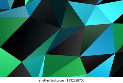 Light BLUE vector abstract polygonal texture. An elegant bright illustration with gradient. Triangular pattern for your business design.