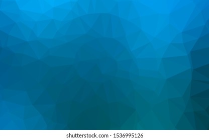 Light BLUE vector abstract polygonal texture. Shining illustration, which consist of triangles. Completely new design for your business.