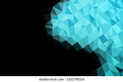 Light BLUE vector abstract polygonal cover. A sample with polygonal shapes. Brand new style for your business design.