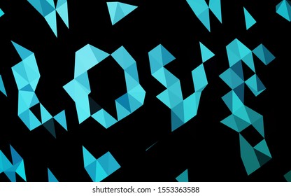 Light BLUE vector abstract polygonal cover. Colorful illustration in Origami style with gradient.  Elegant pattern for a brand book.