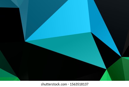 Light BLUE vector abstract polygonal layout. Colorful illustration in Origami style with gradient.  Polygonal design for your web site.