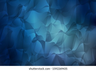 Light BLUE vector abstract polygonal template. Shining colorful illustration with triangles. Brand new style for your business design.