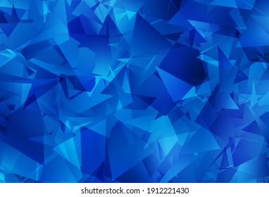 Patrón poligonal abstracto del vector BLUE claro. Ilustración colorida y brillante con triángulos. Patrón triangular para tu diseño.