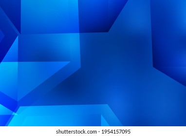 Light BLUE vector abstract polygonal template. Colorful abstract illustration with triangles. A completely new design for your leaflet.