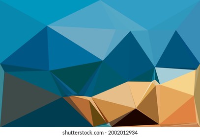 Light BLUE vector abstract polygonal layout. An elegant bright illustration with gradient. Triangular pattern for your business design