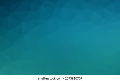 Hellblauer, abstrakter, polygonaler Vektor. Farbige abstrakte Illustration mit Farbverlauf. Vorlage für einen Handyhintergrund.