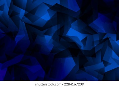 Light BLUE vector abstract polygonal pattern. Polygonal abstract illustration with gradient. Template for cell phone's backgrounds.