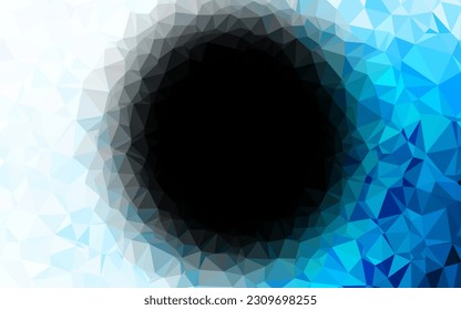 Light BLUE vector abstract polygonal layout. Creative illustration in halftone style with gradient. Template for a cell phone background.