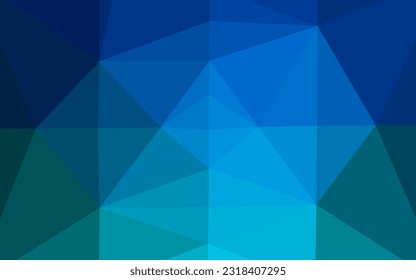 Light BLUE vector abstract polygonal cover. Shining illustration, which consist of triangles. Brand new style for your business design.