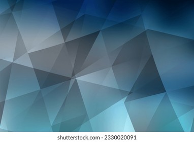 HellbLAUE, abstraktes polygonales Muster. Farbige Illustration im abstrakten Stil mit Dreiecken. Polygonal Design für Ihre Website.