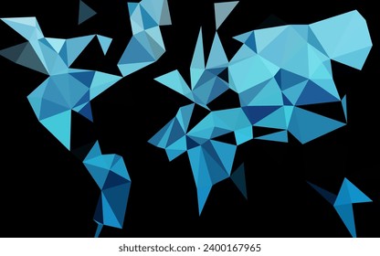 Light BLUE vector abstract polygonal texture. A vague abstract illustration with gradient. Completely new design for your business.