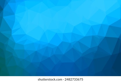 Light BLUE vector abstract polygonal texture. Glitter abstract illustration with an elegant design. Completely new design for your business.