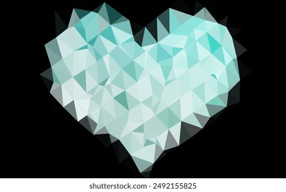 Light BLUE vector abstract polygonal texture. A completely new color illustration in a vague style. Template for a cell phone background.