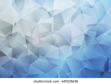 Light BLUE vector abstract polygonal template. Shining illustration, which consist of triangles. Brand-new design for your business.