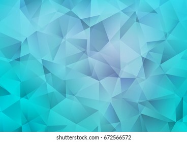 Light BLUE vector abstract polygonal template. Creative geometric illustration in Origami style with gradient. The elegant pattern can be used as part of a brand book.