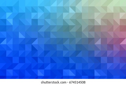 Light BLUE vector abstract polygonal pattern. Shining illustration, which consist of triangles. Brand-new style for your business design.