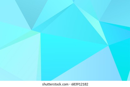 Light BLUE vector abstract polygonal background. Glitter abstract illustration with an elegant design. The completely new template can be used for your brand book.