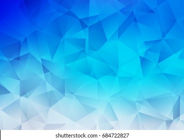 Light BLUE vector abstract polygonal background. Shining colored illustration in a brand-new style. A completely new design for your business.
