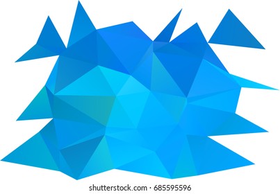 Light BLUE vector abstract polygonal background. Modern geometrical abstract illustration with gradient. The best triangular design for your business.