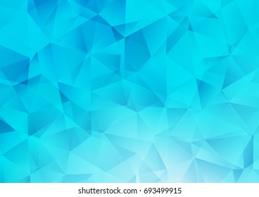 Light BLUE vector abstract polygonal background. A vague abstract illustration with gradient. The textured pattern can be used for background.