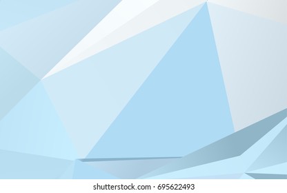 Light BLUE vector abstract polygonal pattern. A sample with polygonal shapes. Brand-new style for your business design.