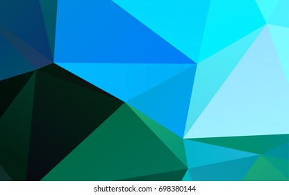 Light BLUE vector abstract polygonal background. Glitter abstract illustration with an elegant design. A completely new design for your business.