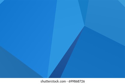 Light BLUE vector abstract polygonal template. Glitter abstract illustration with an elegant design. The elegant pattern can be used as part of a brand book.