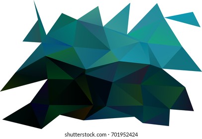 Light BLUE vector abstract polygonal pattern. Creative illustration in halftone style with gradient. The best triangular design for your business.