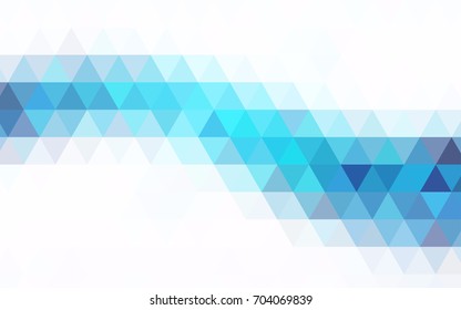 Light BLUE vector abstract polygonal template. A completely new color illustration in a vague style. The template can be used as a background for cell phones.