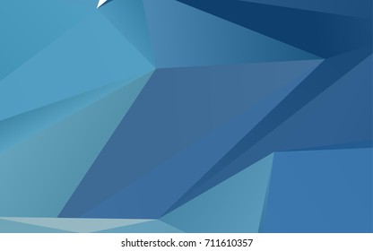 Light BLUE vector abstract polygonal pattern. Colorful abstract illustration with gradient. A new texture for your design.