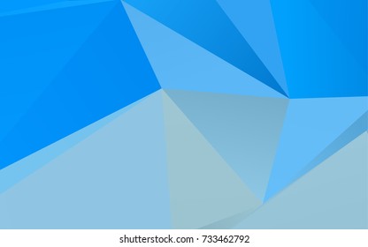Light BLUE vector abstract polygonal template. Creative illustration in halftone style with gradient. The elegant pattern can be used as part of a brand book.