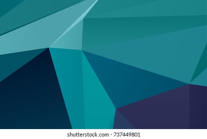 Light BLUE vector abstract polygonal template. Shining illustration, which consist of triangles. The elegant pattern can be used as part of a brand book.
