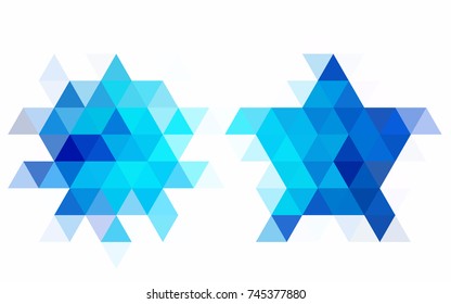 Light BLUE vector abstract polygonal pattern. An elegant bright illustration with gradient. The template can be used as a background for cell phones.
