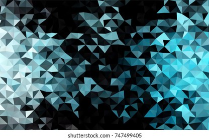 Light BLUE vector abstract polygonal template. An elegant bright illustration with gradient. The template can be used as a background for cell phones.