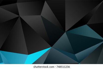 Light BLUE vector abstract polygonal pattern. Colorful illustration in abstract style with gradient. A completely new design for your business.