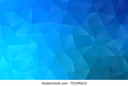 Light BLUE vector abstract polygonal template. Glitter abstract illustration with an elegant design. The textured pattern can be used for background.