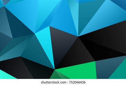 Light BLUE vector abstract polygonal template. An elegant bright illustration with gradient. The textured pattern can be used for background.