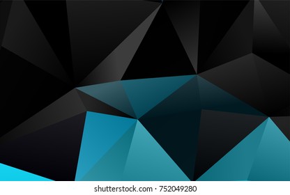 Light BLUE vector abstract polygonal pattern. A vague abstract illustration with gradient. The completely new template can be used for your brand book.