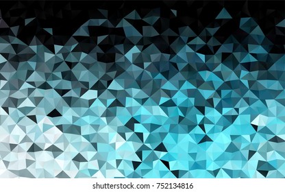 Light BLUE vector abstract polygonal pattern. Brand-new colored illustration in blurry style with gradient. The template can be used as a background for cell phones.
