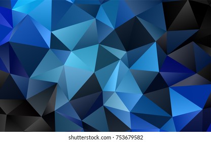 Light BLUE vector abstract polygonal pattern. Glitter abstract illustration with an elegant design. Brand-new design for your business.