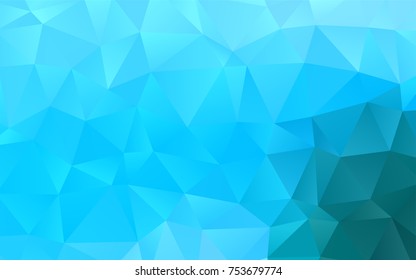 Light BLUE vector abstract polygonal template. Triangular geometric sample with gradient.  Brand-new style for your business design.