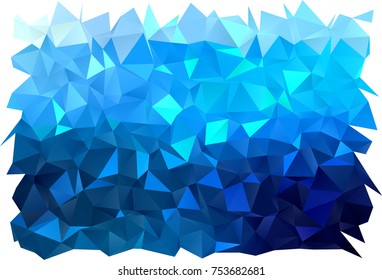 Light BLUE vector abstract polygonal template. Brand-new colored illustration in blurry style with gradient. The textured pattern can be used for background.
