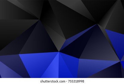 Light BLUE vector abstract polygonal template. Brand-new colored illustration in blurry style with gradient. A new texture for your design.
