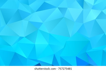 Light BLUE vector abstract polygonal pattern. Creative illustration in halftone style with gradient. A new texture for your design.